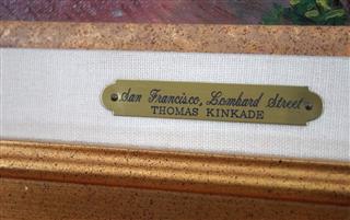 Thomas Kinkade San Francisco Lombard Street 9x12 Canvas 238/3281 Framed
